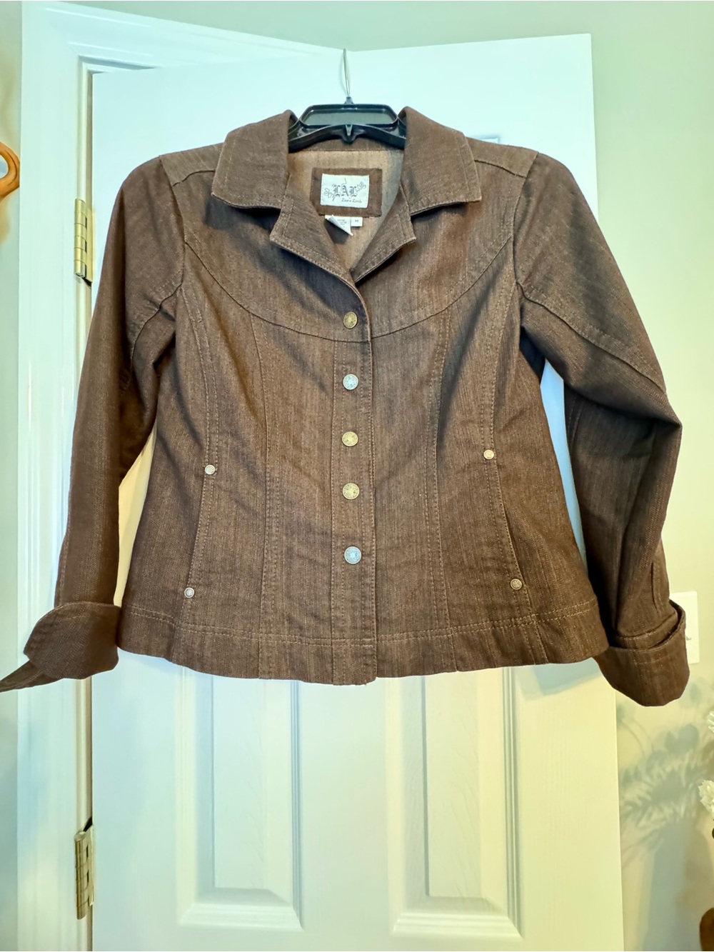 Live a Little Brown Button-Front Jean Jacket